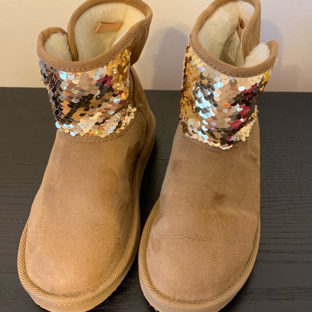 Mermaid sequin ankle boots -girls size 1